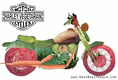 Мотоцикл из овощей