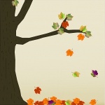 Раскраска дерево осенью